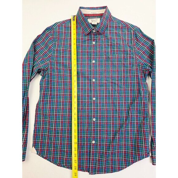 Penguin Heritage Slim Fit Large Mens Black Multi Check Embroidered Logo Shirt - Picture 9 of 9